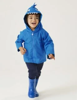 Regatta Hooded Animal Waterproof Jacket (6 Mths-3 Yrs) -School Uniform Store hooded dinosaur jacket 6 36 mths 1 4