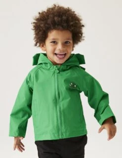 Regatta Hooded Animal Waterproof Jacket (6 Mths-3 Yrs) -School Uniform Store hooded dinosaur jacket 6 36 mths 1 6