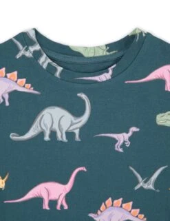 Jersey Dinosaur Print Pyjamas (1-12 Yrs) -School Uniform Store jersey dinosaur print pyjamas 1 12 yrs 1 3