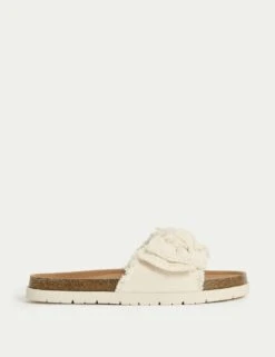 Kids' Canvas Bow Sliders (1 Large - 6 Large) 29 Kids' Canvas Bow Sliders (1 Large - 6 Large) -School Uniform Store kids canvas bow sliders 1 large 6 large 1 11