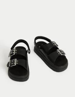 Kids' Chunky Buckle Footbed Sandals (1 Large - 6 Large) -School Uniform Store kids chunky buckle footbed sandals 1 large 6 large 1 4