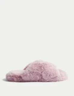 Kids' Faux Fur Wicked™ Slippers (13 Small - 6 Large) 24 Kids' Faux Fur Wicked™ Slippers (13 Small - 6 Large) -School Uniform Store kids faux fur slippers 13 small 6 large