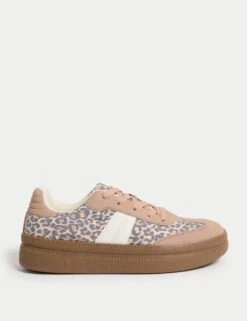 Kids' Flatform Animal Print Trainers (1 Large - 6 Large) -School Uniform Store kids flatform animal print trainers 1 large 6 large 1 9