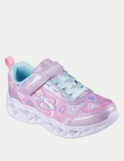 Skechers Kids' Heart Lights Boogie Love Trainers (9½ Small - 4 Large) -School Uniform Store kids heart lights boogie love trainers 9 small 4 large 1 7
