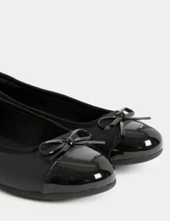 Kids' Leather Bow Ballet School Shoes (13 Small - 7 Large) -School Uniform Store kids leather bow ballet school shoes 13 small 7 large 1 6