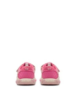 Clarks Kids’ Leather Floral Riptape Trainers (4 Small - 6½ Small) -School Uniform Store kids leather floral riptape trainers 4 small 6 small 1 12