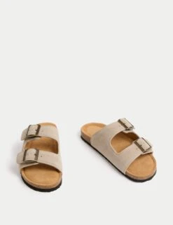 Kids' Leather Footbed Sandals (3 Large - 7 Large) 26 Kids' Leather Footbed Sandals (3 Large - 7 Large) -School Uniform Store kids leather footbed sandals 3 large 7 large 1 5