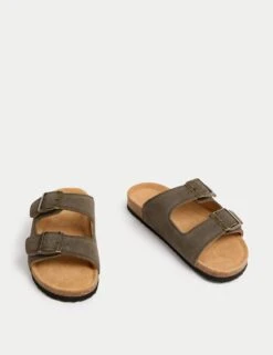 Kids' Leather Footbed Sandals (3 Large - 7 Large) 31 Kids' Leather Footbed Sandals (3 Large - 7 Large) -School Uniform Store kids leather footbed sandals 3 large 7 large 1 9