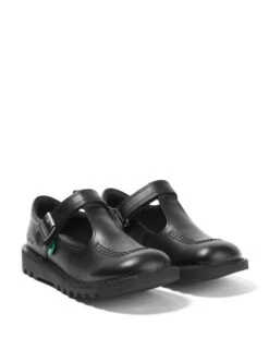 Kickers Kids' Leather Riptape T-Bar School Shoes (12½ Small - 2½ Large) 24 Kickers Kids' Leather Riptape T-Bar School Shoes (12½ Small - 2½ Large) -School Uniform Store kids leather riptape t bar school shoes 12 small 2 large 1 10