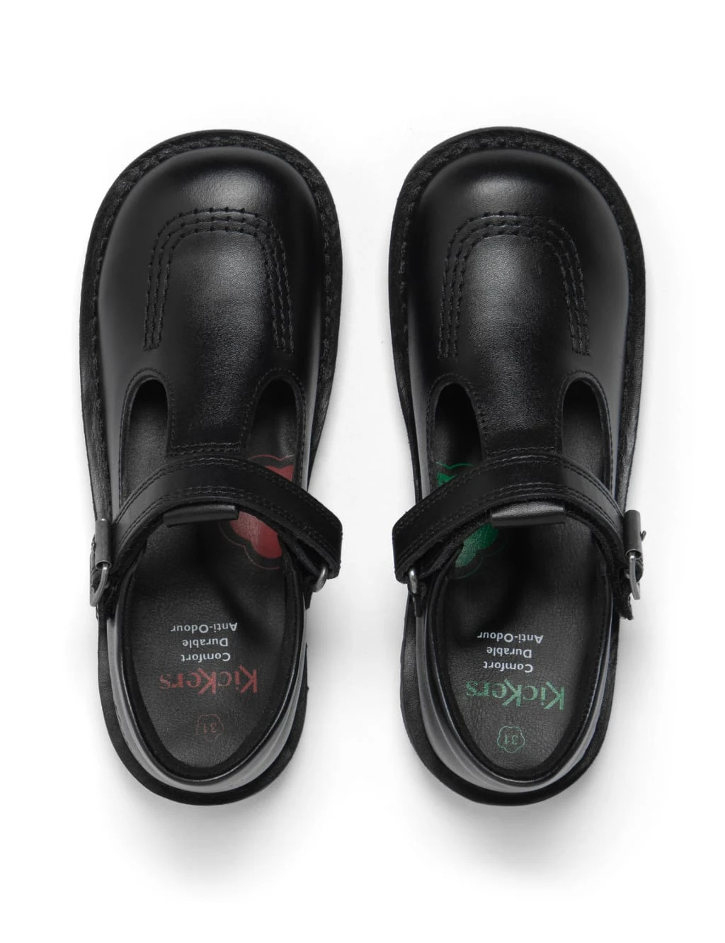 Kickers Kids' Leather Riptape T-Bar School Shoes (12½ Small - 2½ Large) 10 Kickers Kids' Leather Riptape T-Bar School Shoes (12½ Small - 2½ Large) - Image 8