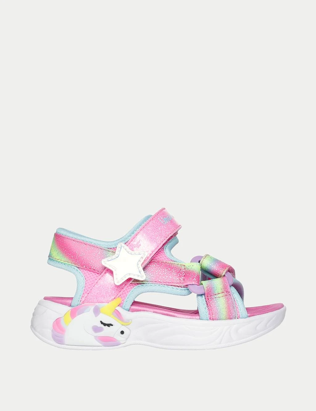 Skechers Kids' Light-up Unicorn Riptape Sandals (4 Small - 4 Large) 8 Skechers Kids' Light-up Unicorn Riptape Sandals (4 Small - 4 Large) - Image 6