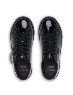 Kickers Kids' Patent Lace School Shoes (12½ Small - 2½ Large) -School Uniform Store kids patent lace school shoes 1