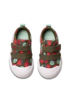 Clarks Kids' Printed Riptape Trainers (4 Small - 6½ Large) -School Uniform Store kids printed riptape trainers 4 small 6 large 1 9