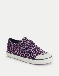 Kids' Splash Print Canvas Riptape Trainers (6 Small - 3 Large) -School Uniform Store kids splash print canvas riptape trainers 6 small 3 large 1 10