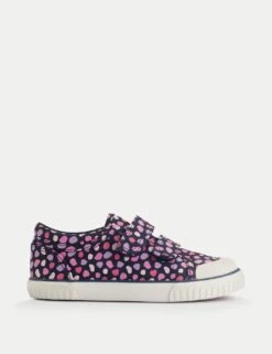 Kids' Splash Print Canvas Riptape Trainers (6 Small - 3 Large) -School Uniform Store kids splash print canvas riptape trainers 6 small 3 large 1 6