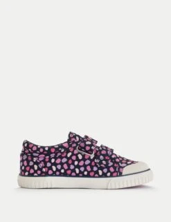 Kids' Splash Print Canvas Riptape Trainers (6 Small - 3 Large) -School Uniform Store kids splash print canvas riptape trainers 6 small 3 large 1 8