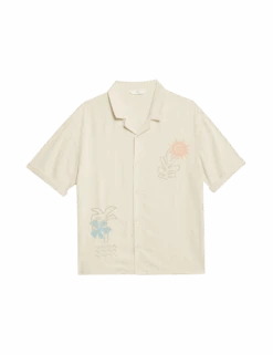 Linen Rich Embroidered Shirt (6-16 Yrs) 15 Linen Rich Embroidered Shirt (6-16 Yrs) -School Uniform Store linen rich embroidered shirt 6 16 yrs