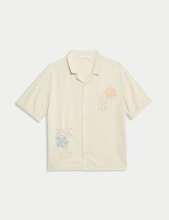Linen Rich Embroidered Shirt (6-16 Yrs) 18 Linen Rich Embroidered Shirt (6-16 Yrs) -School Uniform Store linen rich embroidered shirt 6 16 yrs 1 6