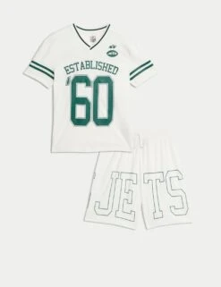NFL Jets Pyjamas (6-16 Yrs) -School Uniform Store nfl jets pyjamas 6 16 yrs 1 4