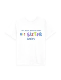 Personalised Big Sister T-Shirt (3-12 Yrs) -School Uniform Store personalised big sister t shirt 2