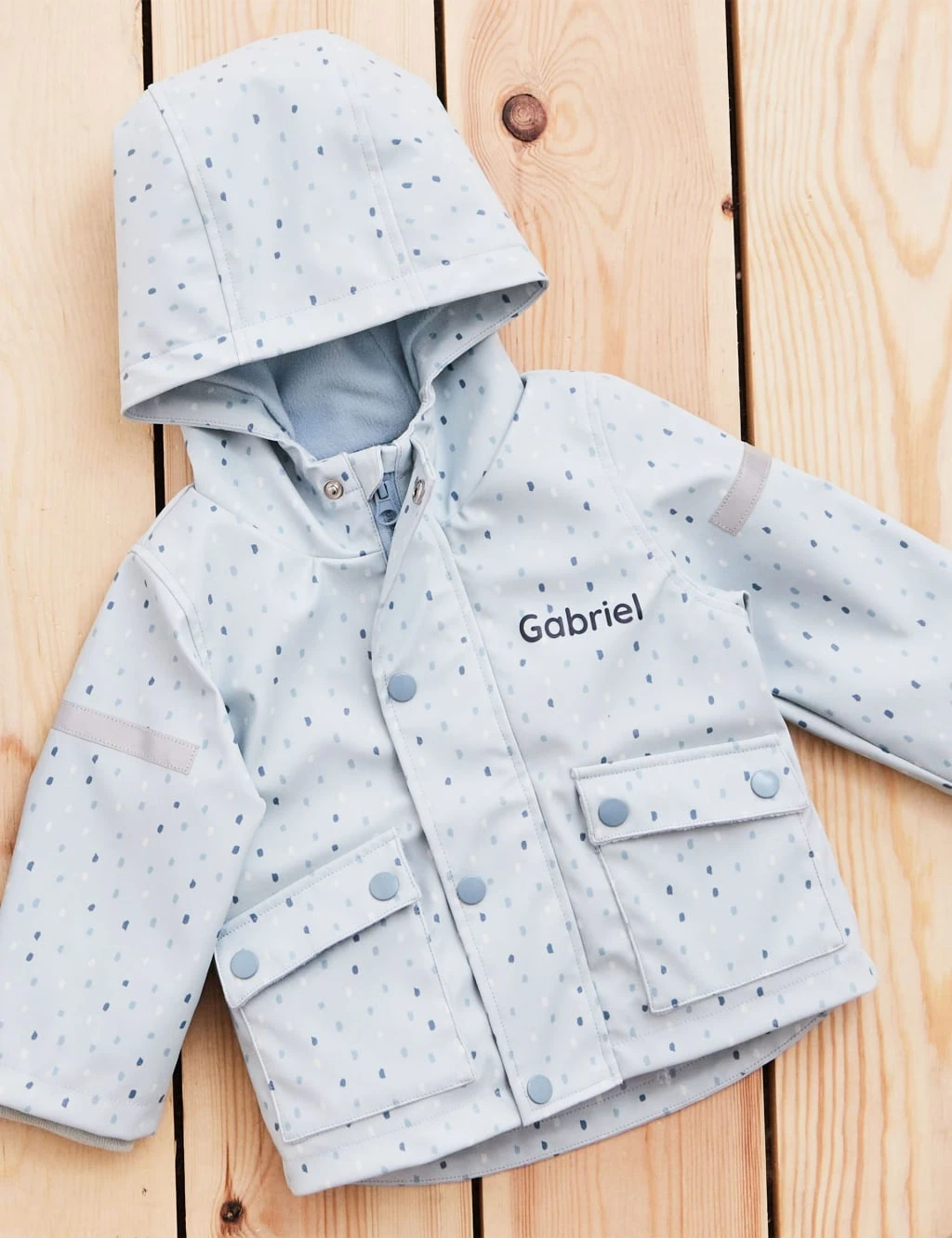 Personalised Blue Spot Print Raincoat 9 Personalised Blue Spot Print Raincoat - Image 7
