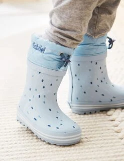 Personalised Blue Spot Wellies (4 Small-10 Small) -School Uniform Store personalised blue spot wellies 4 small 10 small 1 4