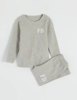 Personalised Kids Ribbed Lounge Set (1-10 Yrs) -School Uniform Store personalised kids ribbed lounge set 10