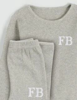 Personalised Kids Ribbed Lounge Set (1-10 Yrs) -School Uniform Store personalised kids ribbed lounge set 8