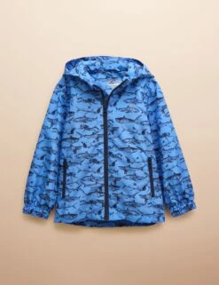 Joules Printed Hooded Packable Raincoat (2-9 Yrs) -School Uniform Store printed hooded packable raincoat 2 9 yrs 1 6