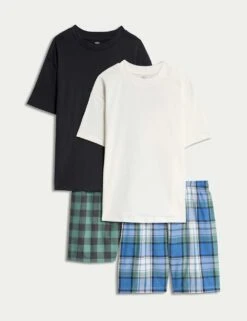 Pure Cotton Checked Pyjamas (6-16 Yrs) 7 Pure Cotton Checked Pyjamas (6-16 Yrs) -School Uniform Store pure cotton checked pyjamas 6 16 yrs 1 1