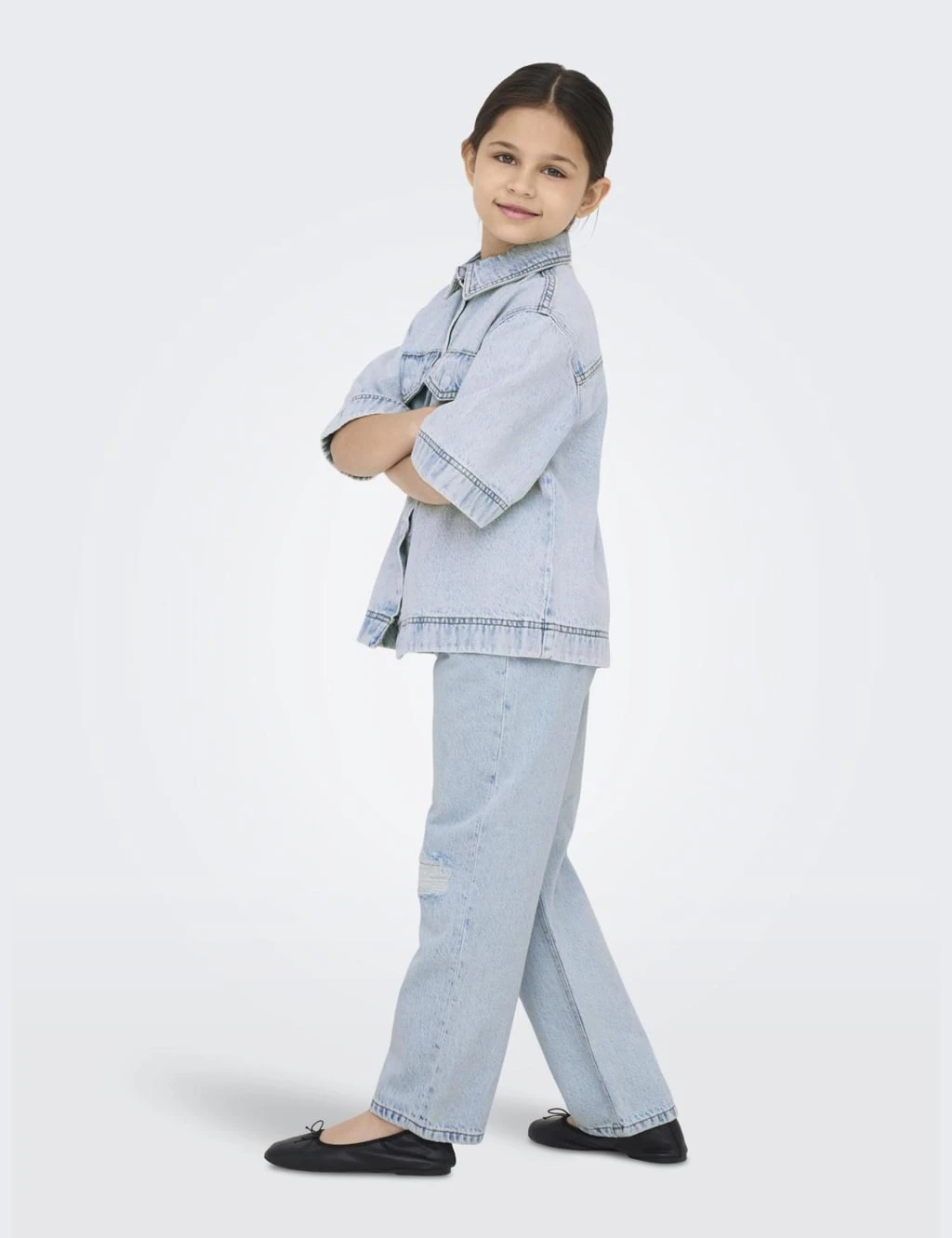 Pure Cotton Denim Denim Oversized Shirt (8-14 Yrs) 15 Pure Cotton Denim Denim Oversized Shirt (8-14 Yrs) - Image 13