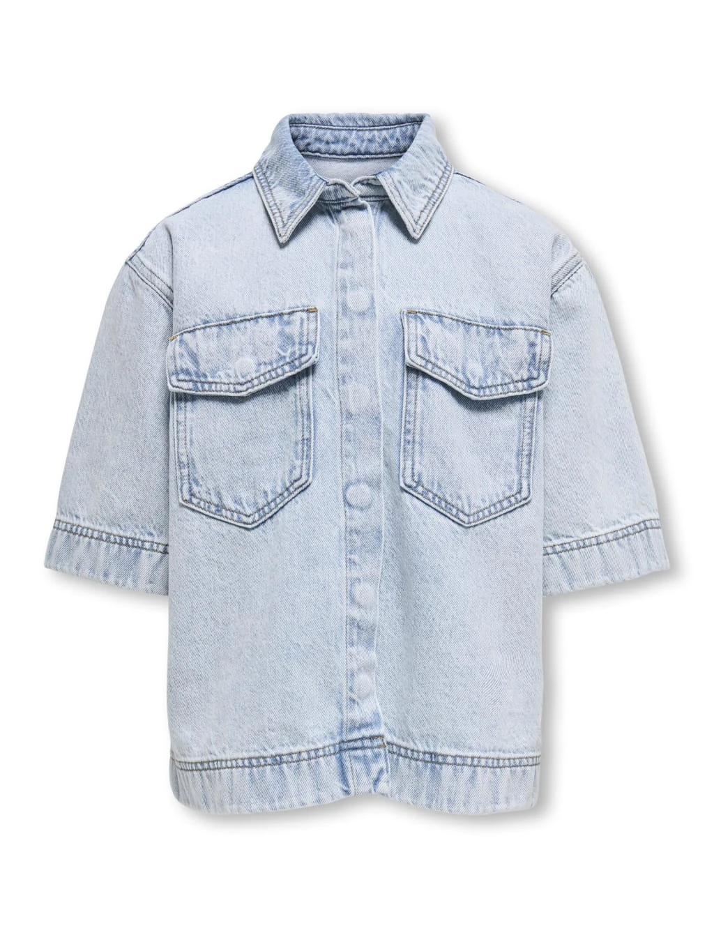 Pure Cotton Denim Denim Oversized Shirt (8-14 Yrs) 16 Pure Cotton Denim Denim Oversized Shirt (8-14 Yrs) - Image 14