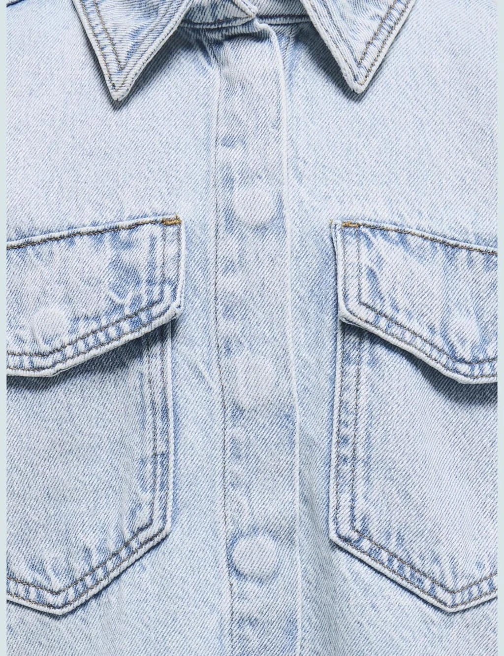 Pure Cotton Denim Denim Oversized Shirt (8-14 Yrs) 11 Pure Cotton Denim Denim Oversized Shirt (8-14 Yrs) - Image 9