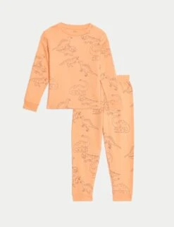 Pure Cotton Waffle Dinosaur Pyjamas (1-8 Yrs) 15 Pure Cotton Waffle Dinosaur Pyjamas (1-8 Yrs) -School Uniform Store pure cotton dinosaur pyjamas 1 8 yrs