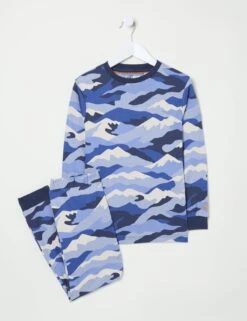 Pure Cotton Mountain Print Pyjama Set (3-13 Yrs) -School Uniform Store pure cotton mountain print pyjama set 3 13 yrs 1 8
