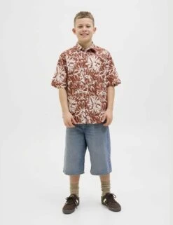 Jack & Jones Junior Pure Cotton Patterned Shirt (8-16 Yrs) -School Uniform Store pure cotton patterned shirt 8 16 yrs 1 10