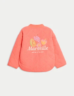 Pure Cotton Quilted Embroidered Jacket (2-8 Yrs) -School Uniform Store pure cotton quilted embroidered jacket 2 8 yrs 1 4