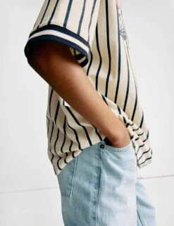 Pure Cotton Striped Baseball T-Shirt (6-16 Yrs) 28 Pure Cotton Striped Baseball T-Shirt (6-16 Yrs) -School Uniform Store pure cotton striped baseball t shirt 6 16 yrs 1 10