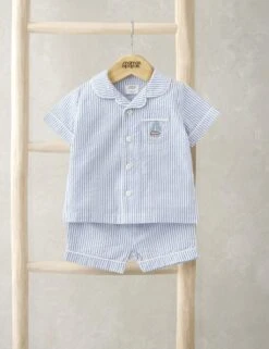 Mamas & Papas Pure Cotton Striped Pyjamas (3-36 Mths) -School Uniform Store pure cotton striped pyjamas 3 36 mths 1 7