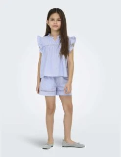Pure Cotton Striped Ruffle Detail Top (8-14 Yrs) -School Uniform Store pure cotton striped ruffle detail top 8 14 yrs 1 7