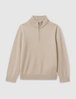 Reiss Pure Wool Knitted Half Zip Jumper (3-14 Yrs) 30 Reiss Pure Wool Knitted Half Zip Jumper (3-14 Yrs) -School Uniform Store pure wool knitted half zip jumper 3 14 yrs 1 8
