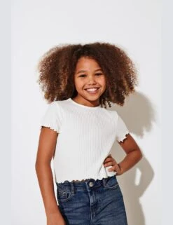 Ribbed T-Shirt (7-14 Yrs) 12 Ribbed T-Shirt (7-14 Yrs) -School Uniform Store ribbed t shirt 7 14 yrs 1 3