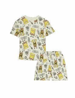SpongeBob Squarepants™ Short Pyjamas (6-16 Yrs) -School Uniform Store spongebob squarepants short pyjamas 6 16 yrs